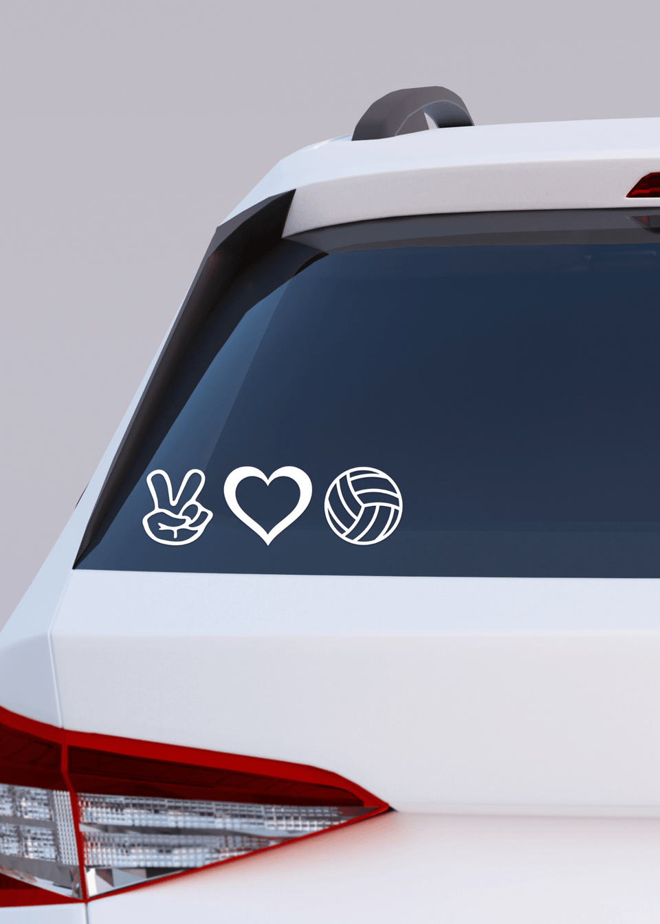 Peace, Love, & Volleyball Vinyl Decal